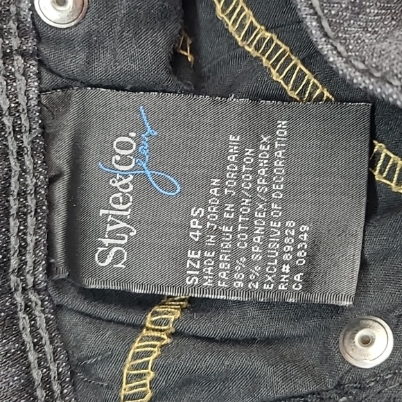 NWOT STYLE & CO BLACK TUMMY CONTROL BOOTCUT JEANS - Picture 15 of 16